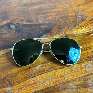 LODI Aviator Sunglasses Gold Tone Green Lens‎ Tortoise Temple 5000770040